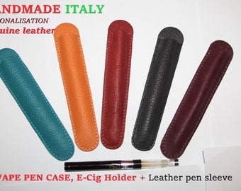 Funda de cuero para cigarrillos electrónicos, bolsa de vapeo de cuero personalizada, estuche para bolígrafos de vapeo de cuero italiano, soporte para cigarrillos electrónicos de cuero, cuero de bolsa Ego