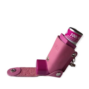 Custodia inalatore pelle, Porta inalatore pelle, Custodia salamol pelle asma inalatore, Astuccio salamol pelle, Custodia ventolin albuterol