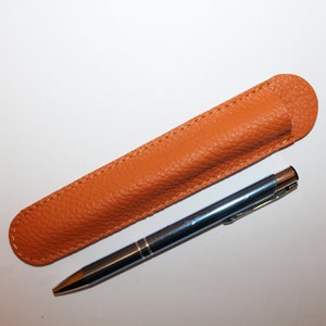 Portapenna personalizzabile pelle marrone, Custodia penna pelle, Astuccio penna pelle rossa, Porta penna pelle gialla, Custodia penna pelle
