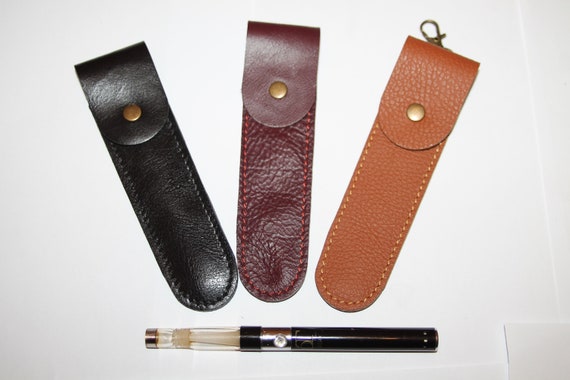 leather cigarette case with belt loop Handmade Leather Lighter Cigarette Case - Compatible with Zippo - King Size  / No / Black
