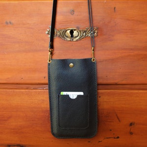 Borsa porta telefono pelle, Porta cellulare tracolla, Borsa personalizzata porta telefono pelle, Piccola custodia Smartphone pelle astuccio