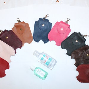 Leder-Händedesinfektionstasche, personalisierter Leder-Desinfektionsschlüsselbund, italienischer Leder-Desinfektionshalter, personalisierte Taschenclip 80ml Desinfektionsmittel