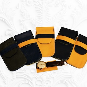 Custodia orologio pelle, Porta orologio personalizzata pelle, Astuccio orologio pelle, Porta orologio pelle rosa, Custodia viaggi orologio