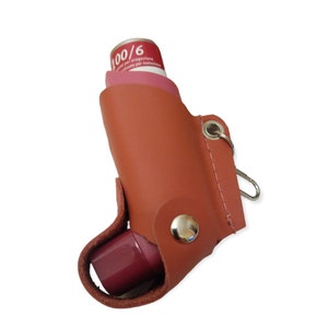 Étui d’inhalateur en cuir, pochette Salamol en cuir personnalisée, porte-inhalateur en cuir pour l’asthme, housse d’inhalateur en cuir italien Étui Ventolin en cuir