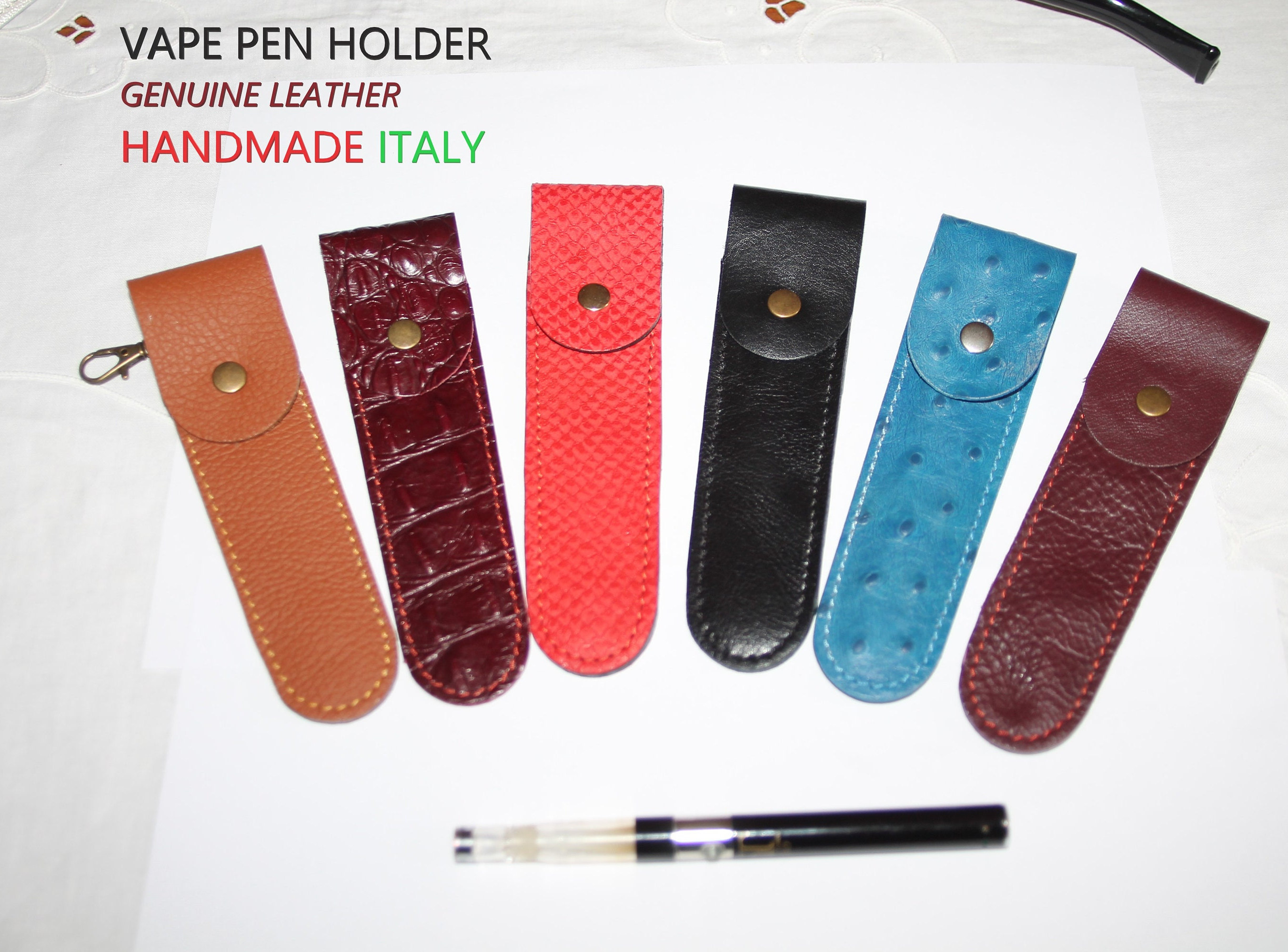 Leather E-cig Case, Personalized Leather Vape Pouch, Italian Leather Vaping  Pen Case, Leather E-cigarete Holder, Ego Pouch Leather