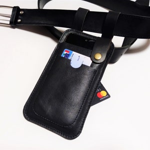 Porta telefono da cintura, Porta cellulare da uomo, Borsa personalizzata porta telefono pelle, Porta Smartphone pelle,Porta iphone pelle