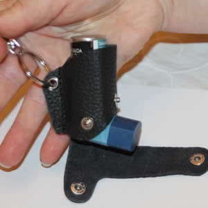 Custodia inalatore pelle, Porta inalatore pelle, Custodia salamol pelle asma inalatore, Astuccio salamol pelle, Custodia ventolin albuterol
