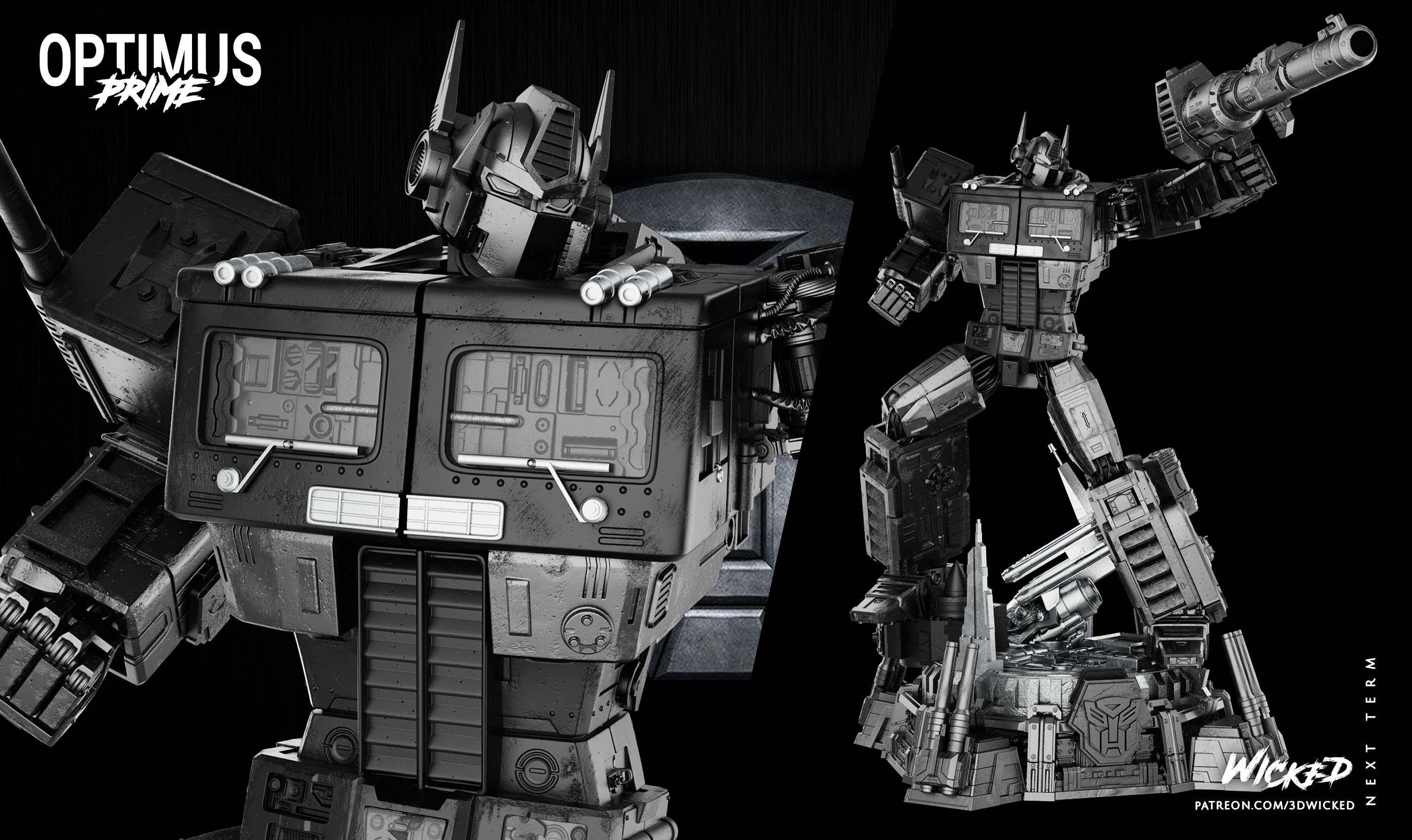 Optimus Prime Action Statue 3D Print File STL Digital Download Etsy