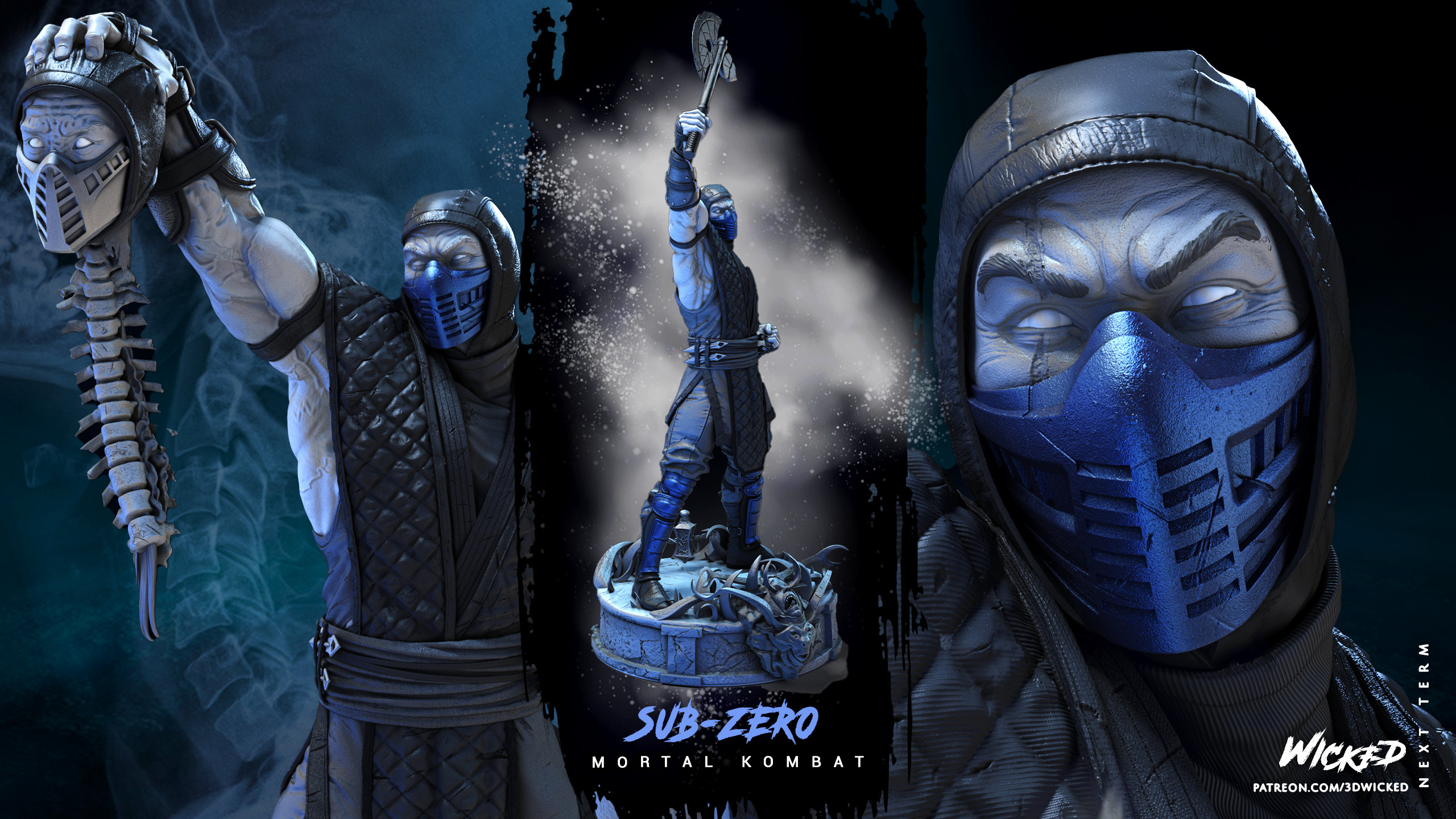 OBJ file Subzero Mortal Kombat Mortal Kombat fatality collectable