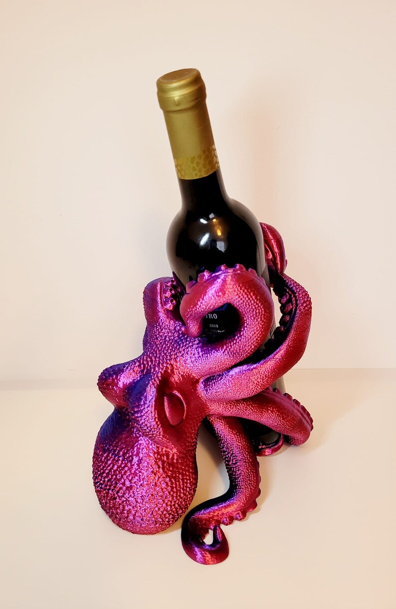 3D Printed Octopus Wine Bottle Holder Etsy