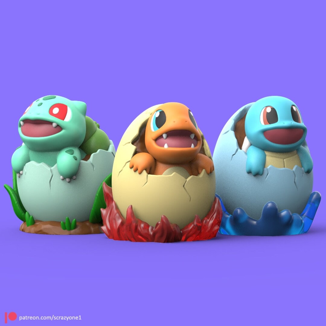 Easter Pokemon Specials Charmander Squirtle Bulbasaur 3D Etsy