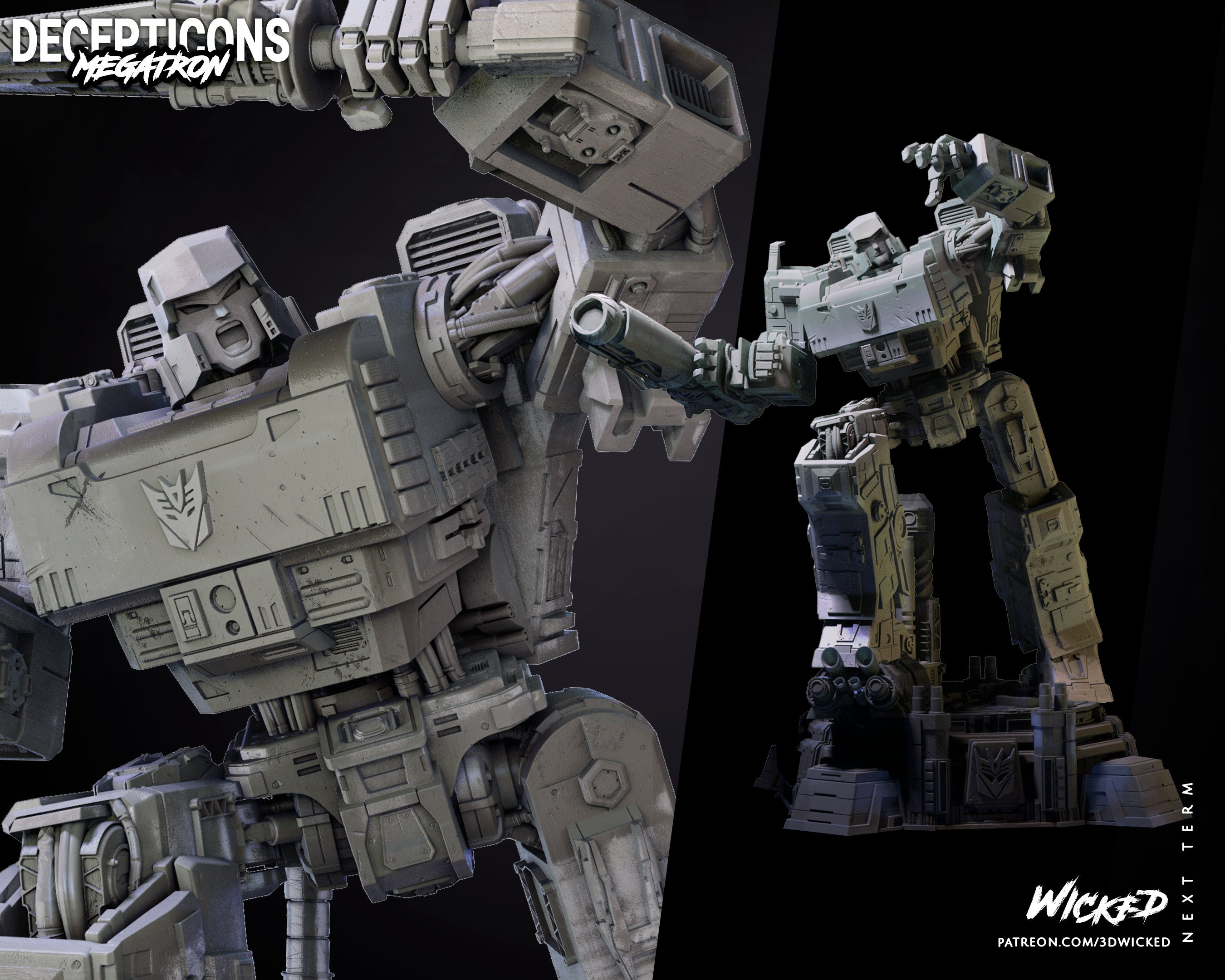 Megatron Transformers Prime 3D model