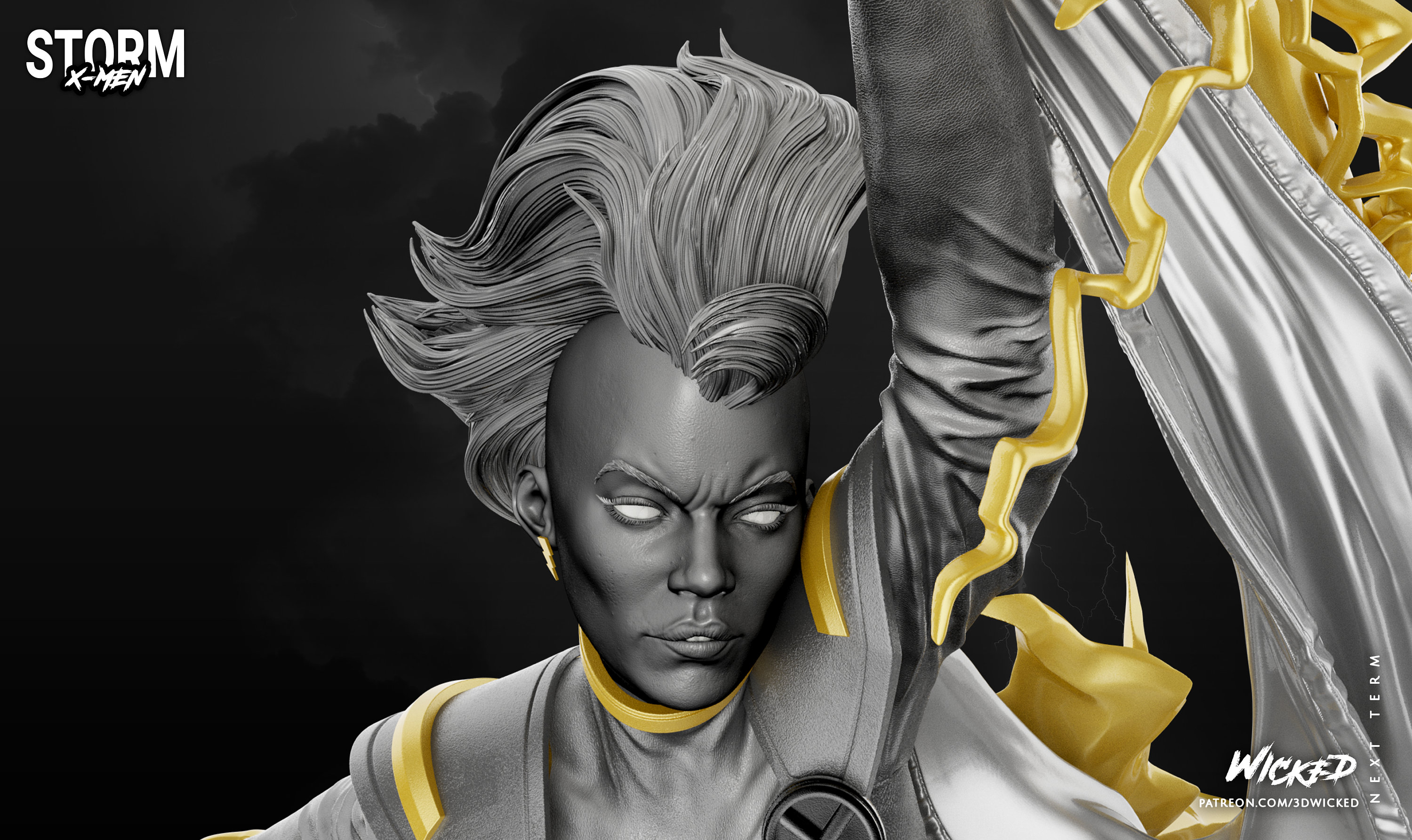 Xmen Storm Statue 3D Print File Stls Etsy