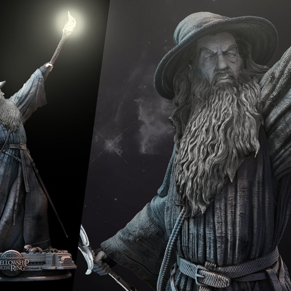 LOTR Gandalf Statue - 3D Druckdateien STLs - Digitaler Download