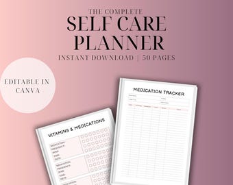 Self Care Planner | Master Resell Rights | Health & Wellness Journal | Self Love and Reflection | Canva Template PLR | Private Label Rights