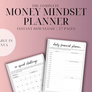Geld Mindset Planer | Master Weiterverkaufsrechte | Manifestation des Reichtums | Journal Journal | Canva Template PLR | Eigenmarkenrechte