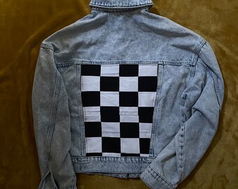 Veste en jean Damier