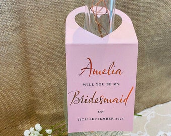 Be My Bridesmaid Bottle Tag - Be My Best Man - Bespoke Hanging Tags - Wine Bottle Gift Tags - Wedding Bottle Neck Tags