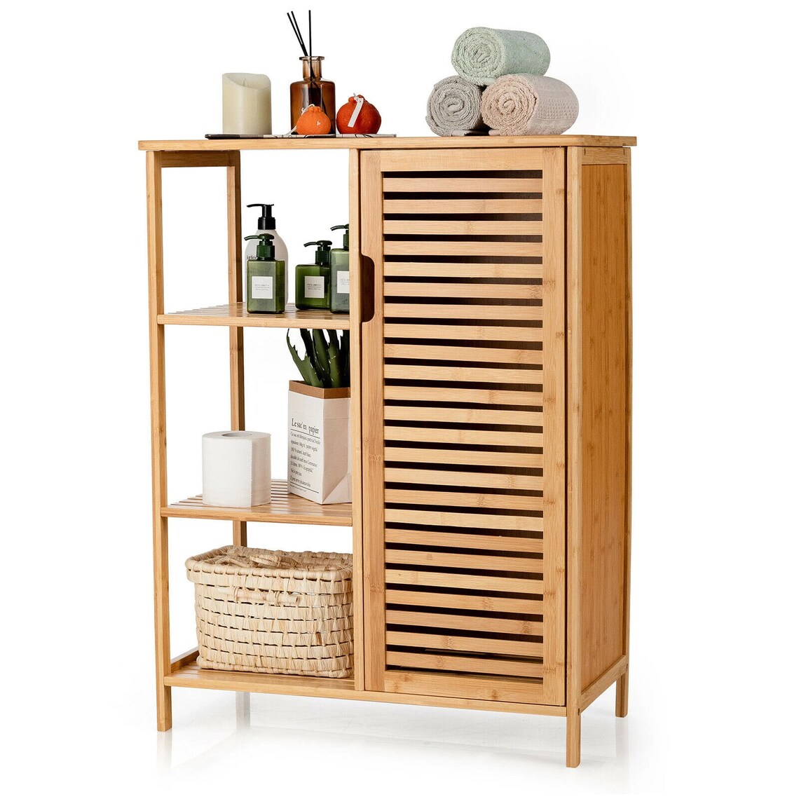 Bamboo Bathroom Bamboo Storage Floor With Etsy