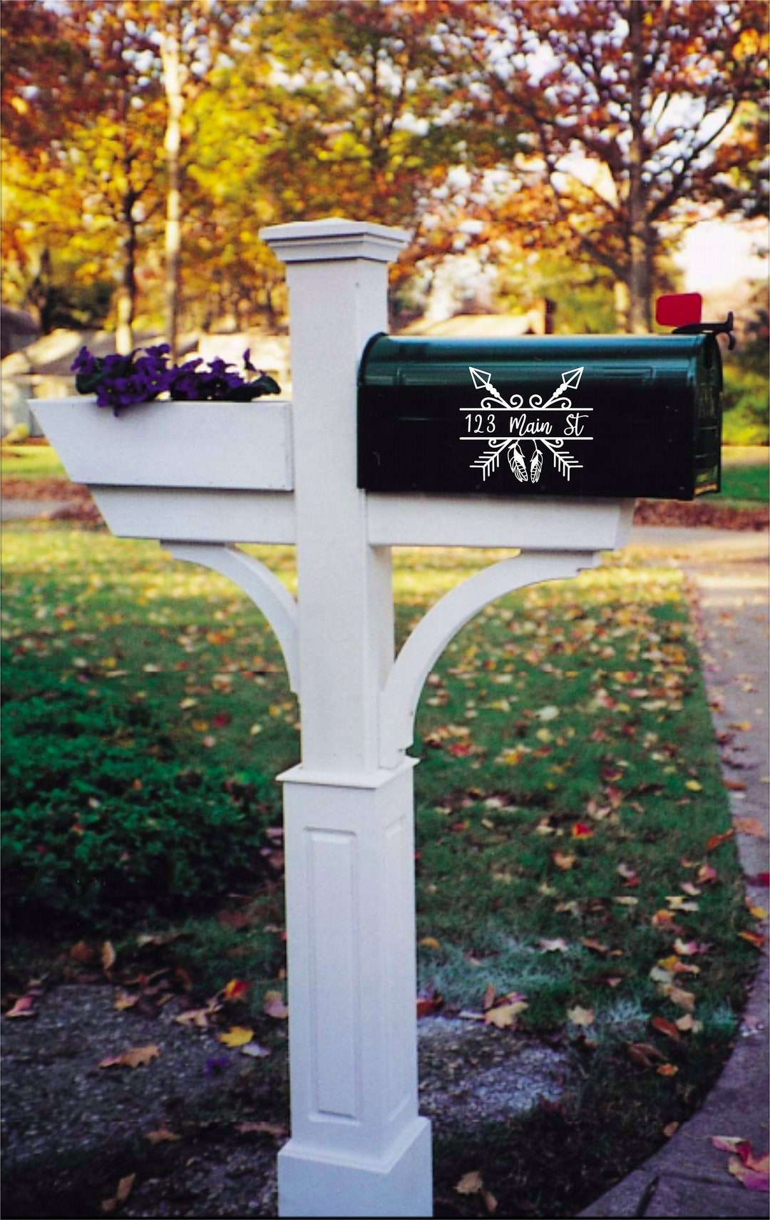 Crossed Arrows Address Decal for Mailbox Etsy