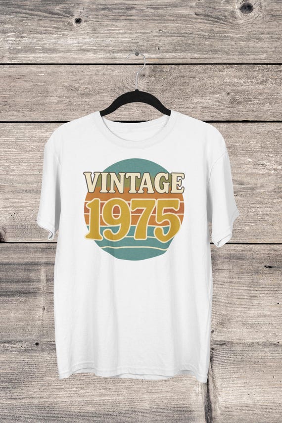 50th Birthday Shirt For Men - Est. 1975 Retro Gift, Personalized Custom T-Shirt - View #5