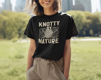 Knitter Shirt, Funny Knotty by Nature tshirt, Knitting Lover tshirt, Gift for Knitter