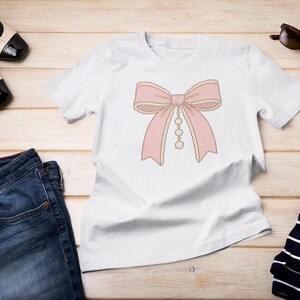 Coquette Bow TShirt, Coquette Top, Coquette Aesthetic, Cute Lacey Bow Shirt