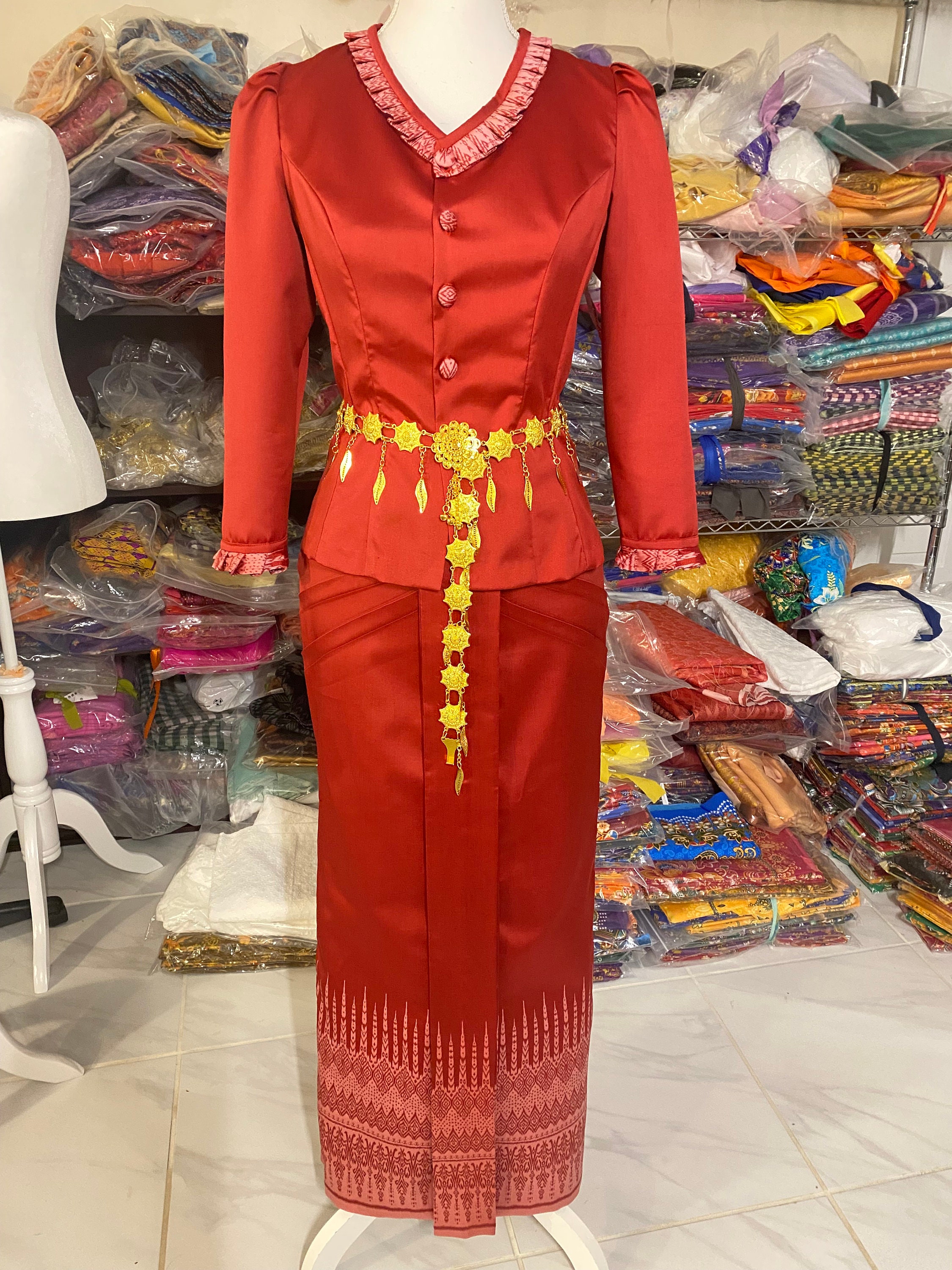 Cambodian Traditional Outfit Size M Bust 36 Inches Waist 32 Inches - Etsy