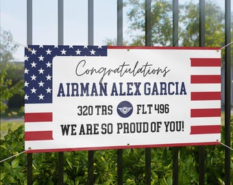 Air Force Graduation Banner, Airman Basic Training, BMT Graduation Sign, Space Force Graduation, Air Force Academy, militaire thuiskomst