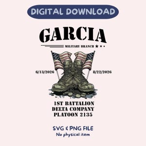 Military Boot Camp Basic Training Graduation Personalized Family Shirt Air Force Navy Army Coast Guard Marine Corps Armed Forces SVG PNG