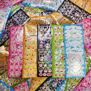 5 Kawaii Kitty & Friends Mini Sticker Sheets Bundle