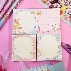 Cute Notepad Box Set Kawaii Kitty & Friends Sweet Puppy Mini Notepad Set Of 4 Japanese Stationery For Bujo Scrapbooking Junk Journal Student