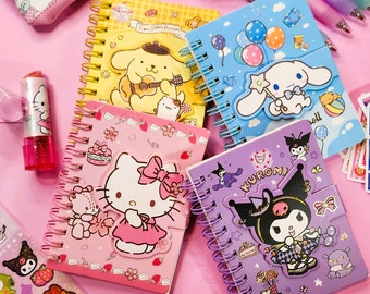 Kawaii Character Mini Notebook: Magnetic Clasp Bujo Journal
