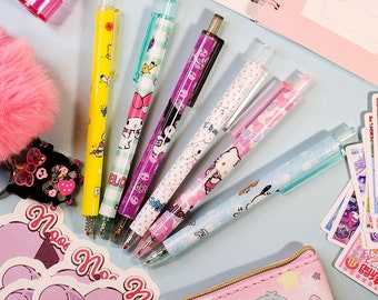 Set de bolígrafos Kawaii Kitty & Friends: bolígrafos japoneses de tinta negra