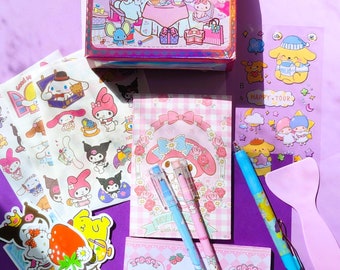 Kawaii Kitty & Friends Stationery Set: Mystery Blind Box (16 Items)
