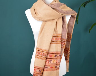 TIBET Schal aus Baumwolle und Acrylfaser