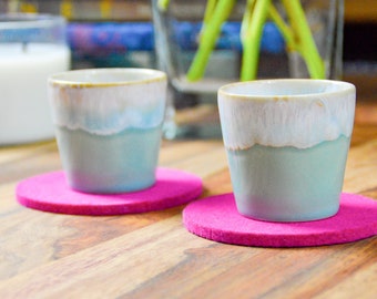 Small ceramic cups, espresso cups, from Portugal