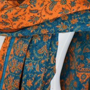 TIBET Schal aus Yakwollemix in feinem floralen Muster Nr. 34 Bild 2