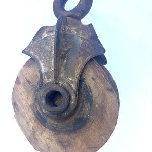 Antique Barn Pulley, Cadt Iron and Wood