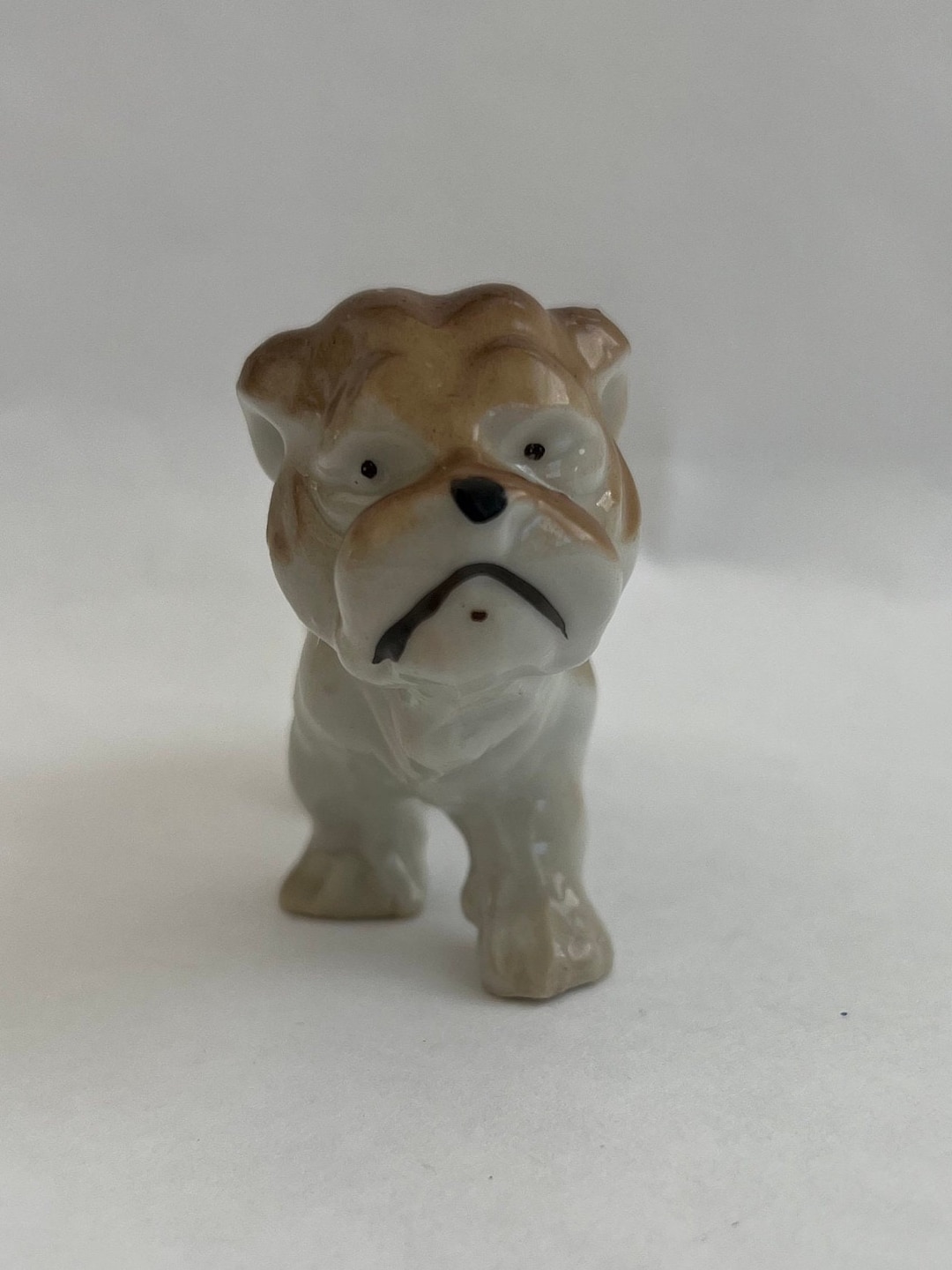 Vintage Ceramic Bulldog Statue Etsy