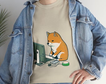 Cute Doggo Meets Tech - Fun Dog Lover T-Shirt