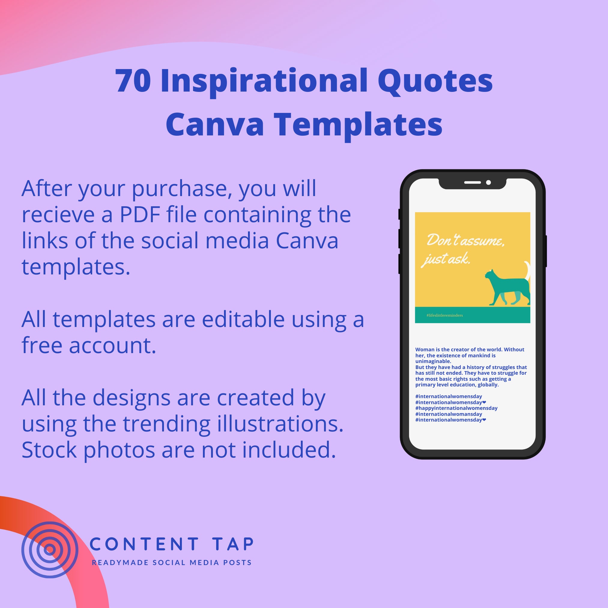 70 Inspirational Quotes Canva Template Bundle From Content Etsy 70 Inspirational Quotes Canva Template Bundle From Content Etsy