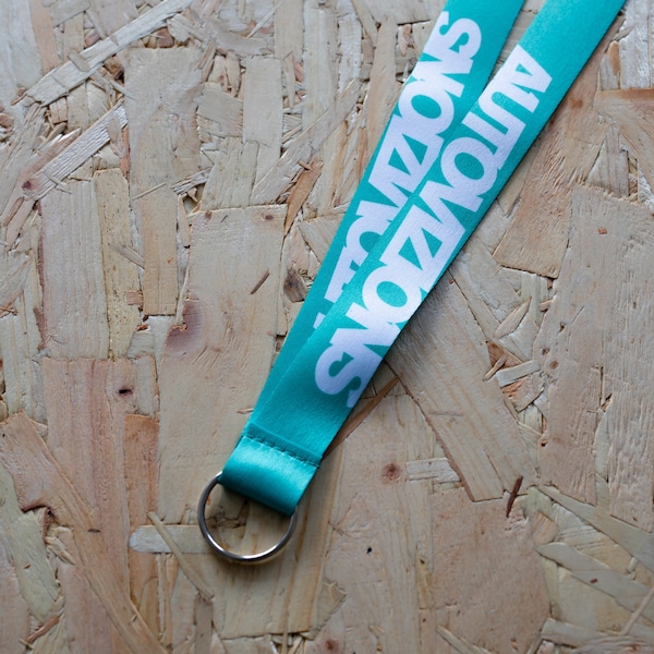 Teal Autoizions Automotive keychain lanyard