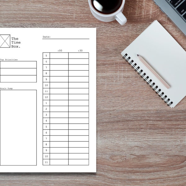 Time Boxing Planner | Elon Musk's Time Blocking Method | Productivity | Time Management | To-Do-List | Time Blocking Printable PDF