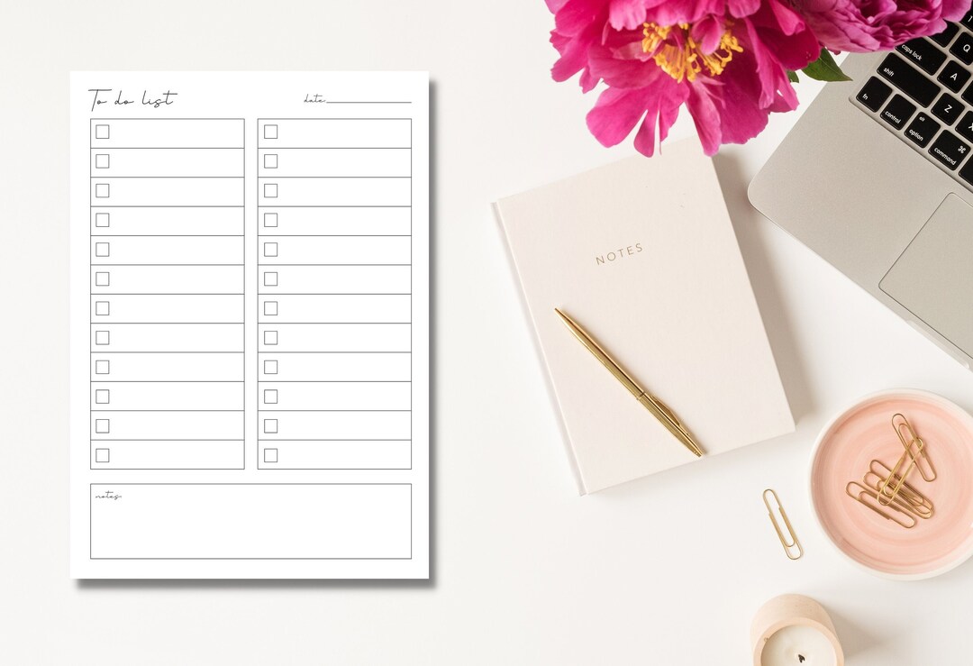 Minimal to Do List Printable Time Management Simple Tasks List Template ...