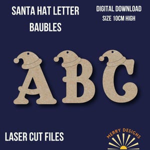 File di taglio per palline a forma di cappello di Babbo Natale, design in formato svg dxf eps pdf, adatti per macchine da taglio artigianali.