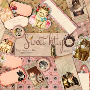 Kit de journal indésirable, journal de chat, imprimable, téléchargement numérique, projets de bricolage, scrapbooking, cadeau unique, cadeau pour maman, cadeau pour la famille, cadeau d'anniversaire