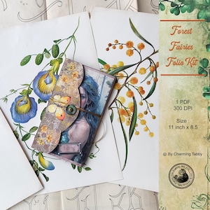Junk Journal, Kit, Folio, Folding Folio, Loaded, Nature, Fairy,Craft Kit,Mini Project, Printable, Digital Download, Ephemera, Scrapbook, DIY