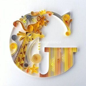 paper art quilling design monogramma in quilling