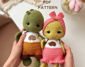 Ocean Turtle Toy Crochet Pattern, Pattern Amigurumi Crochet, Sea Turtle Crochet Pattern, Summer Turtle Amigurumi Pdf crochet animal pattern
